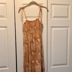 Pinkblush Textured Tan Dress
